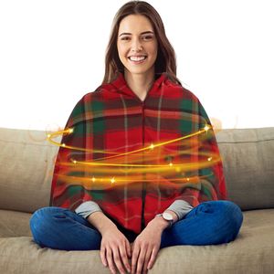 Sciarpa Riscaldante USB 71x24 Pollici, Coperta Elettrica Indossabile, 3 Livelli di Riscaldamento, per Interni ed Esterni, con Cerniera, in Maglia - Product Image 4