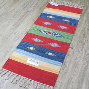 Alfombra Kilim decorativa, alfombras tradicionales indias hechas a mano para decoración del hogar en interiores y exteriores, alfombras lavables - Product Image 3
