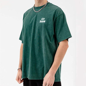Camiseta Casual para Hombre, Diseño Personalizado OEM, Estampada, Corte Holgado, Lavado Ácido, 100% Algodón, Transpirable, Secado Rápido, Ecológica, Venta al Por Mayor - Product Image 4