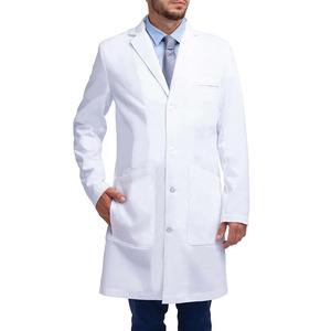 Blouse de laboratoire unisexe à col à revers et fermeture boutonnée pour usage hospitalier, prix raisonnable, vêtement d'extérieur pour médecin - Product Image 1