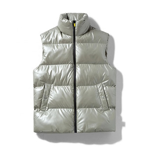 Gilet matelassé réversible unisexe coupe-vent chaud et épais à col rond avec fermeture éclair et boutons, tailles M-8XL - Product Image 5