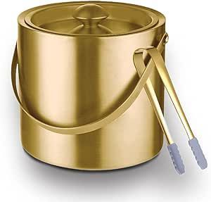 Cubo para hielo con pinzas, recipiente para bebidas, artículos esenciales para celebraciones, decoración festiva para mesa, accesorio premium para el hogar, elegante utensilio para servir. - Product Image 3