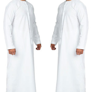Wholesale 2026 Arabic <b>Men's</b> <b>Thobe</b> Jubba Thawb Plus Size Long Sleeve Polyester Muslim Embroidered Clothing For Boys - Product Image 6