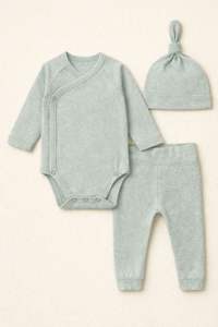 JALBEBE Set Neonato Unisex Ecologico Lavabile con Chiusura a Bottoni per Tutte le Stagioni Tutina a Maniche Lunghe e Leggings in Morbido Cotone - Product Image 4
