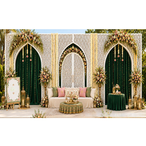 Telones de Fondo para Bodas al Estilo Árabe, Decoración para Mehndi, Paneles Metálicos de Lujo, Ligeros, Tamaño Personalizado, Corte Láser, Fabricante - Product Image 1