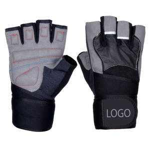 Unisex <b>Extra</b> <b>Large</b> Leather Gym Gloves Half-Finger Workout Gloves for Men Women Full Palm Protection Wrist Leather Gym Gloves - Product Image 1
