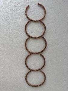 Pulseras de alambre de latón trenzado de cobre, hechas a mano, tipo brazalete abierto, joyería artesanal de moda para tiendas de boutique - Product Image 4