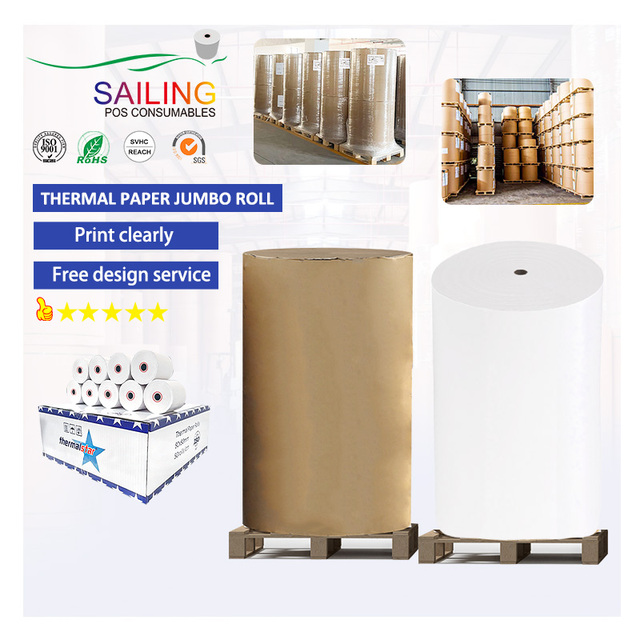 Shenzen Sailing Bpa Free Rolls 80*80Mm Large Roll Of Jumbo Cashier Thermal Paper