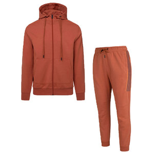 Nouveaux ensembles de survêtements à fermeture éclair en gros, en coton épais de haute qualité, design personnalisé, élégants, respirants, à capuche, 2 pièces - Product Image 1