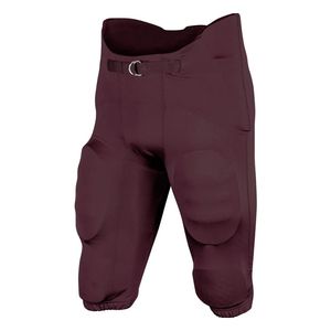 Maroon American Football Pants <b>High</b> Elasticity Moisture Management Fabric With Built In Thigh Hip And Tailbone Protection - Product Image 1