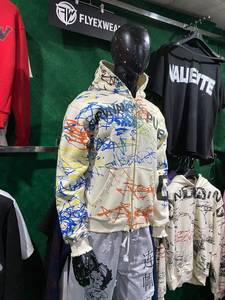 เสื้อฮู้ด FLYEXWEAR แบบซิป ยูนิเซ็กซ์ พิมพ์ลายดิจิตอลลายมุก ทรงโอเวอร์ไซส์ สตรีทแวร์ ทรงปกติ ผ้าฝ้ายฟลีซ 100% เสื้อกันหนาว - Product Image 3