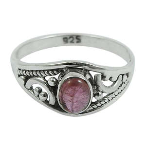 Natural Oval Cut Pink Tourmaline Gemstone Designer <b>Ring</b> Made From High Quality 925 Sterling Silver Handmade Bohemian Jewelry - Product Image 1