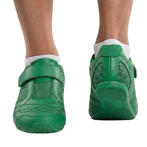 Green Low Profile Central <b>Hook</b> Loop Strap Fastening Karate <b>Shoes</b> Instep Textured Base Dojo Martial Arts Practice Footwear - Product Image 1