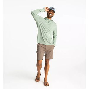 Sudadera con Capucha de Manga Larga Verde Claro para Hombre, Protección Solar UPF 50, Ropa de Pesca Anti-UV - Product Image 3