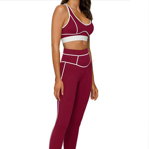 Ensemble de yoga pour femmes, séchage rapide, respirant, léger, logo personnalisable sur le devant, ensemble 2 pièces, haute qualité, vente en gros - Product Image 2