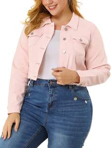 Chaqueta vaquera para mujer, estilo casual, ligera, azul, con rotos, corte cropped, oversize, para streetwear - Product Image 3