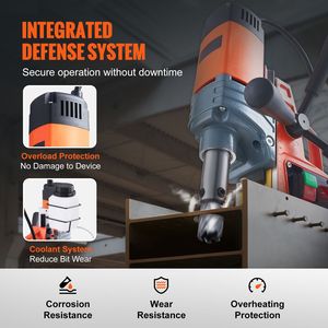 Trapano Magnetico Portatile Elettrico da 1300W, Diametro di Foratura 1.6, 810 RPM a Vuoto, 2810 Lbf di Forza di Perforazione - Product Image 5