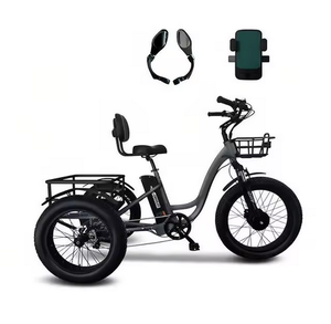 Triciclo Eléctrico Caddy Pro con Llantas Gruesas de 20/4.0 Pulgadas, 500W, 48V, 7 Velocidades, Bicicleta Híbrida con Freno Hidráulico y Compartimiento de Carga Trasero Extra Grande - Product Image 2