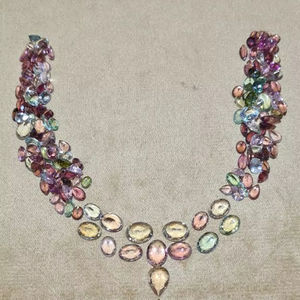 Pierre précieuse naturelle de tourmaline multicolore, formes facettées variées (poire, ovale, octogone), 100 carats, pour la fabrication de bijoux, style africain, 3-7 mm - Product Image 1