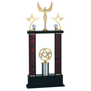 Brass Star Dial <b>Trophy</b> Office Decor Luxury Golden Finish Minimalist Plain Pattern Elegant Corporate Presentation Showpiece Award - Product Image 1