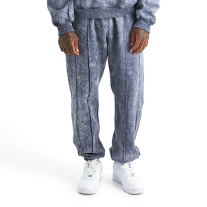 Custom Screen Print Top Quality Heavyweight Men Acid Wash Tracksuit breathable durable anti wrinkle Men Acid Wash Tracksuit - Product Image 3
