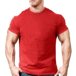 T-shirt de gymnastique en vrac 95% coton 5% élasthanne T-shirts surdimensionnés pour hommes T-shirt blanc à col rond et à manches courtes pour entraînement de gymnastique - Product Image 5