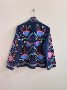 Velvet Suzani Jacket With Indian Embroidered <b>Art</b> Work Boho Women Jacket - Product Image 6