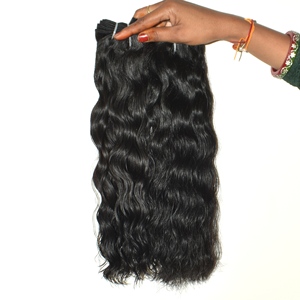 Remy Indian Virgin Human Hair Cuticle Aligned Soft Natural Texture Chic Women Wavy Blunt <b>Cut</b> Tape <b>Machine</b> Double Weft 100g - Product Image 1