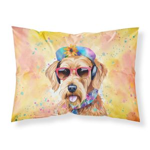 Airedale Terrier Hippie Dawg Standard Taie d'oreiller légère super douce facile d'entretien Sets de feuilles et de taies d'oreiller décoratives - Product Image 1