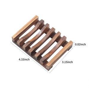 Wooden <b>Soap</b> Holder <b>Bamboo</b> <b>Soap</b> <b>Dish</b> Drainage <b>Soap</b> Tray Bathroom Bathtub Shampoo Accessory - Product Image 2