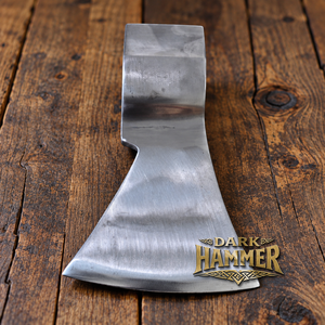 Tête de hache viking barbue entièrement polie, forgée à la main en acier à haute teneur en carbone, pour sculpture - Product Image 1