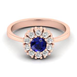 แหวนหมั้น REYES Solitaire เงินแท้ 925 ประดับเพชรโมอิสซาไนต์รับรองโดย GRA พร้อมพลอยไพลินสีน้ำเงิน ของขวัญวันเกิด เครื่องประดับชั้นดี - Product Image 5