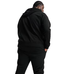 Men Fleece <b>Full</b> <b>Zip</b> <b>Hoodie</b> Tracksuit Set Tapered Jogger Trousers Relaxed Fit Casual Winter Two Piece Lounge Outfit with Pockets - Product Image 4