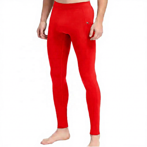 Leggings de compression intégrale pour hommes, couleur unie, taille élastique, logo thermocollé sur la jambe droite, en Spandex et Nylon - Product Image 6