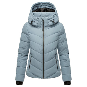 Women's Hooded High Quality Quilted Puffer <b>Jacket</b> <b>Zip</b>-<b>Up</b> Winter Coat Polyester Fill Cotton Warm Padded Outerwear - Product Image 1