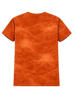 Camiseta Personalizada con Tinte Naranja Hielo para Hombre, Cuello Redondo, Manga Corta, Algodón, Estilo Casual Urbano, Lavado Vintage, OEM, Venta al por Mayor - Product Image 2