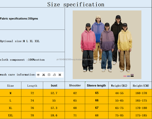 High Quality 350g Heavyweight 100% Cotton Acid Washed <b>Hoodie</b> <b>Oversized</b> <b>Long</b> Sleeve Blank Hoodies - Product Image 4