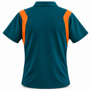 เสื้อเชิ้ตทำงานผู้ชายแบบกำหนดเอง แขนสั้น ผ้าเจอร์ซีย์คอตตอนระบายอากาศ สีตัดกัน สำหรับช่างเทคนิค - Product Image 2