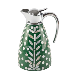 Superbe Pichet Isotherme Artisanal en Nacre Motif à Pois Bleu Clair pour l'Aïd – Vente en Gros - Product Image 5
