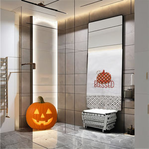 Toalla de Lino para Invitados con Diseño de Halloween, Toalla Decorativa Otoñal, Mezcla de Lino y Algodón, Toalla Absorbente para Cocina y Baño - Product Image 5
