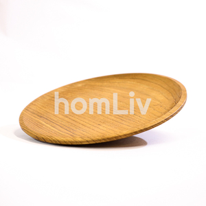 Assiette en bois de teck naturel OEM, écologique, durable, sans peinture ni vernis, halal, personnalisable pour la cuisine - Product Image 4