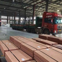 Vente en gros de plaques de cuivre électrolytique de qualité supérieure, pureté 99,99 %, lingots de cuivre cathodique, services de soudage et de découpe