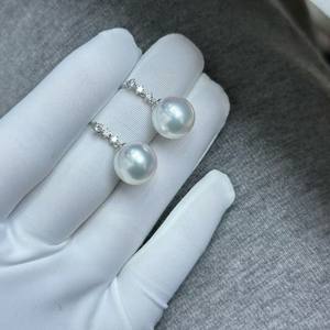 Pendientes de Perlas Naturales Edison de 11-12 mm, Grandes, Blancas, Finas, Colgantes, con Efecto Espejo, Joyería, Perla Blanca Grande de 11-12 mm, Perla Blanca Grande de 11-12 mm - Product Image 4