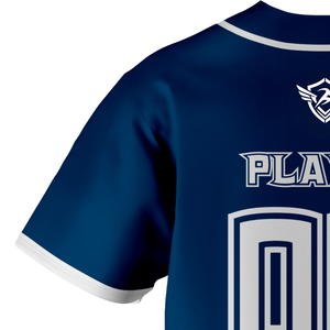 Custom Baseball Jersey Button Front Short Sleeve Team Uniform Breathable Quick Dry <b>100</b>% <b>Polyester</b> Sports <b>Shirt</b> Men Training XL - Product Image 3