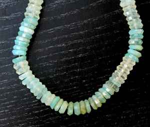 ลูกปัดหินแคลซิโดนีทรงกลมเหลี่ยมเพชรพลอยสีธรรมชาติแบบเรียงขั้น สำหรับทำเครื่องประดับ ขายส่ง - Product Image 3