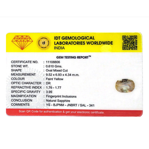 Loose Oval Cut Yellow Sapphire 3.05 Carat-Premium Alexandrite Tourmaline Gemstone for Fine Jewelry - Product Image 4