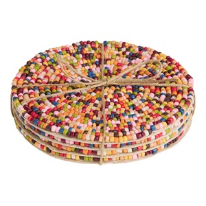 Premium Handmade Rainbow Beaded <b>Placemat</b> <b>Round</b> Table Mat Colorful Dining Decor For Home And Events Color Burst Beaded <b>Placemat</b> - Product Image 5