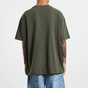T-shirts en coton 100% surdimensionnés avec logo personnalisé, confortables, écologiques, vêtements décontractés, grandes tailles pour hommes - Product Image 4