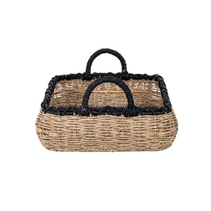 Homes Gardens Seagrass <b>Storage</b> <b>Basket</b> with Handles Handmade <b>Storage</b> <b>Basket</b> Wholesale eco-friendly Made in Viet Nam - Product Image 4