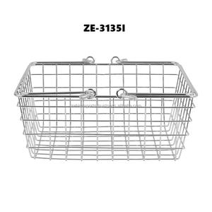 Grand panier en fil d'acier inoxydable noir pour restaurant, cuisine domestique, pliable, design simple et moderne, supports rectangulaires en maille - Product Image 5